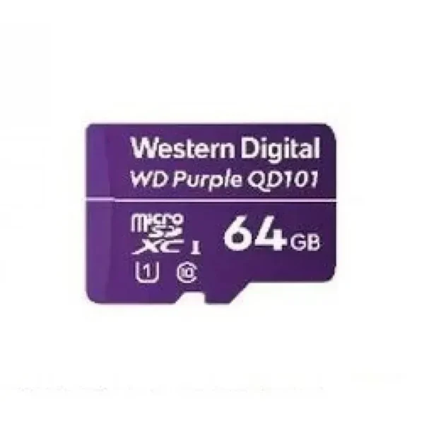 MicroSD 64GB Video Vigilancia Western Digital Purple WDD064G1P0C img-1