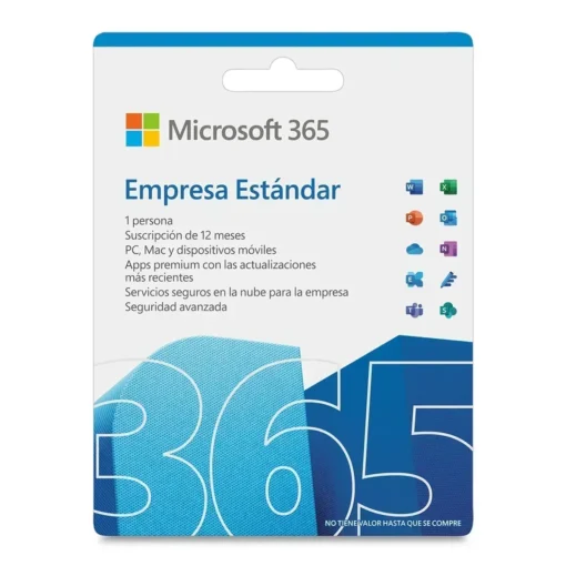 Microsoft 365 Empresa Estándar, Multilenguaje, 1 Usuario, 5 Dispositivos (MPN KLQ-00219, Aplicaciones) img-1