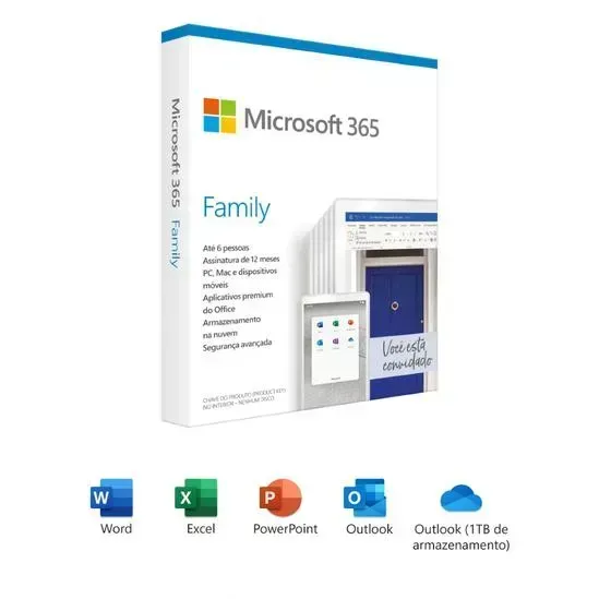 Microsoft 365 Familia, 32/64-Bit, 5 Pc, 1 Año, Plurilingüe 6GQ-00088 img-1