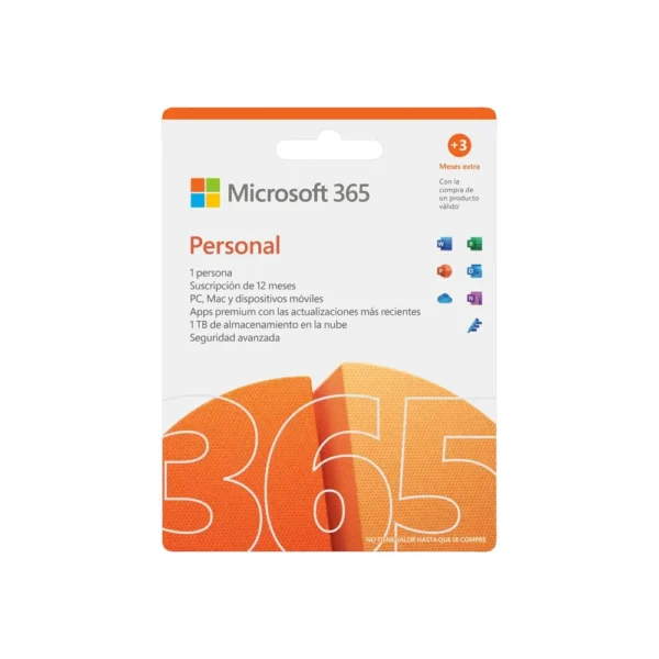 Microsoft Licencia De 365 Personal Anual Subscription Windows Spanish / English QQ2-00008TP