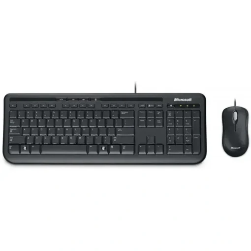 Microsoft Kit Teclado Y Mouse Alámbrico 600, Usb, Plug And Play, Sensor Óptico (MPN APB-00004, Kit Teclado y Mouse) img-1
