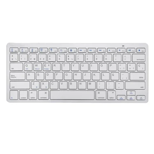 Mini Teclado Tecmaster Bluetooth 3.0 Silver Apple/PC/Android (MPN TM-100507, Teclados) img-1