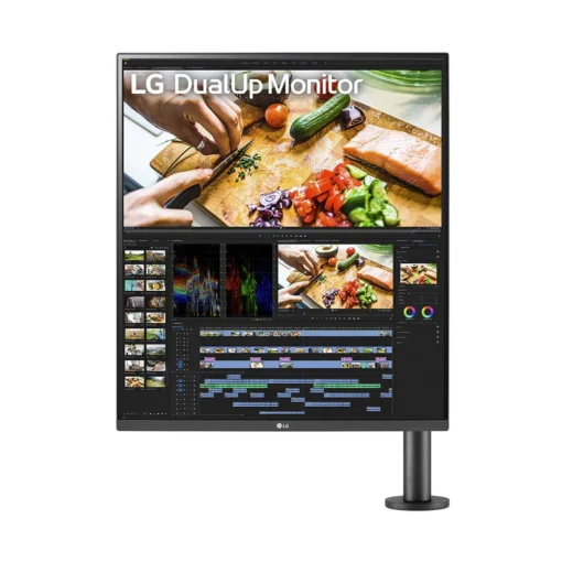 Monitor 28" LG Dualup ERGO Nano IPS SDQHD (2560x2880p) USB-C KVM, Altavoces 28MQ780-B