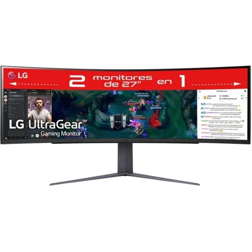 Monitor 49" Curvo Gamer LG Ultragear Dual QHD (5120x1440) Panel VA 240hz 1ms (MPN 49GR85DC-B, Monitores) img-1