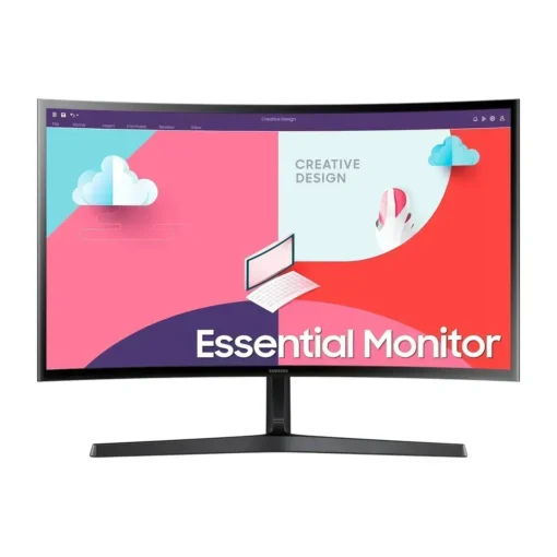 Monitor Curvo 27" Samsung Essential, Full HD, 75Hz, HDMI + VGA, Freesync (MPN LS27C366EALXZS, Monitores) img-1