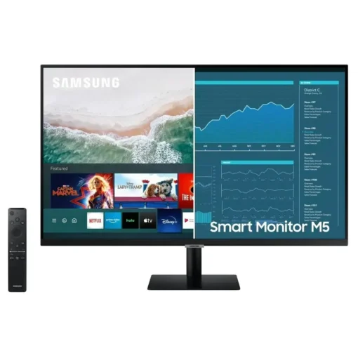 Monitor Samsung Smart 32" IPS Full HD 1080p c/Parlantes + Control Remoto (MPN LS32BM500ELXZS, Monitores) img-1