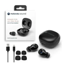 Motorola Audífonos Buds 105 Para Celular Phone Inalámbrico Negro (MPN 79MOTM105B, Audífonos) img-1