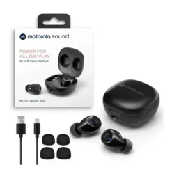 Motorola Audífonos Buds 105 Para Celular Phone Inalámbrico Negro 79MOTM105B