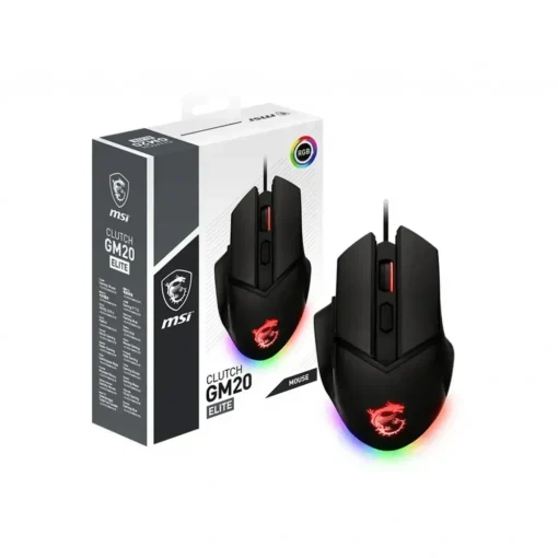 Msi Mouse Gamer Clutch Gm20 (Óptico, 6400Dpi, Rgb, 6 Botones, Negro (MPN CLUTCH GM20 ELITE, Mouses) img-1