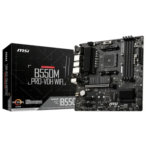 Msi Placa Madre (Am4, Ddr4 2133/4400Mhz, M.2, Pcie 4.0, Microatx B550M PRO-VDH WIFI img-1