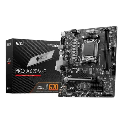 Msi Placa Madre Pro A620M-E (Socket Amd Am5, Ddr5, Hdmi, Vga, Usb 3.2, Pcie 4.0 (MPN 911-7E28-014, Tarjetas gráficas para PC) img-1