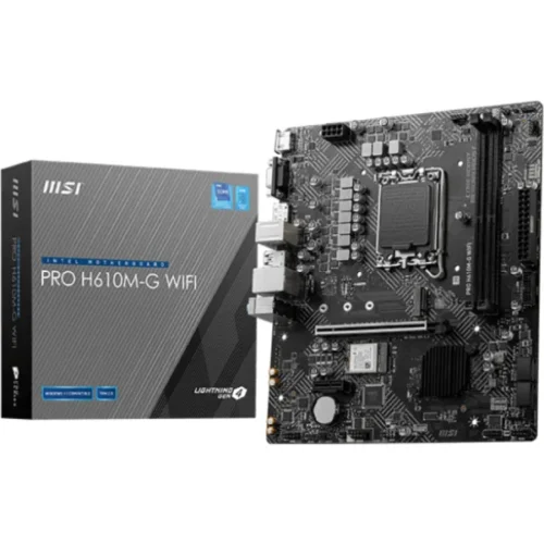Msi Placa Madre Pro H610M-G Wifi Ddr5, Lga 1700, 2X Ddr5, Hdmi, Dp, Wi-Fi 6E (MPN 824142360644, Placas madres para PC) img-1