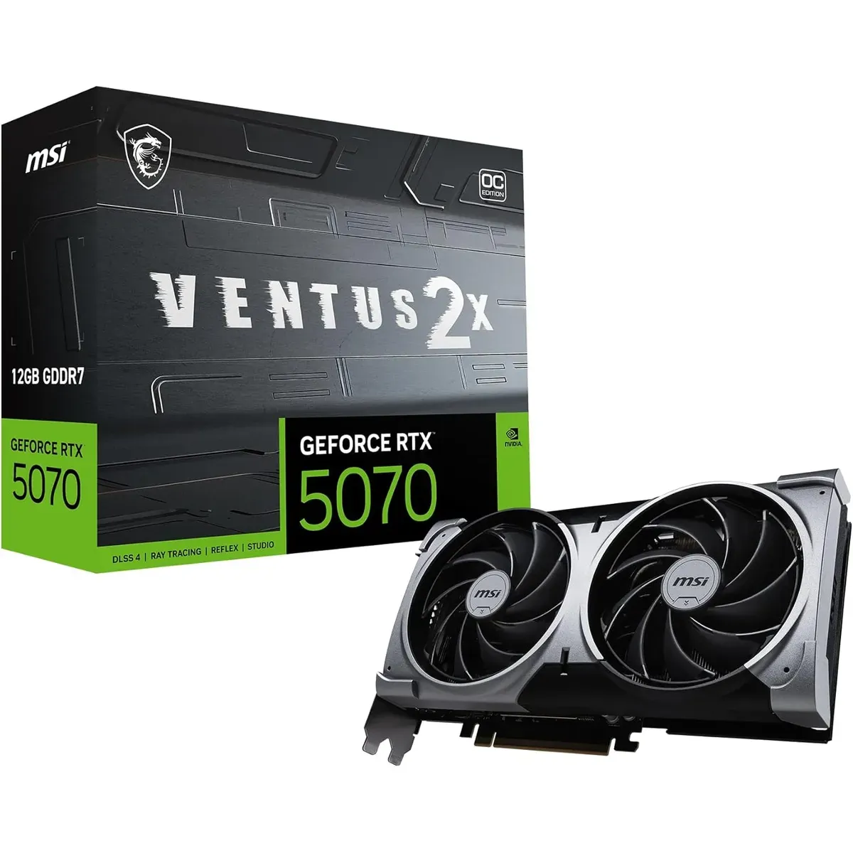 Msi Rtx 5070 12G Ventus 3X Oc (MPN 912-V532-207, Tarjetas gráficas para PC) img-1