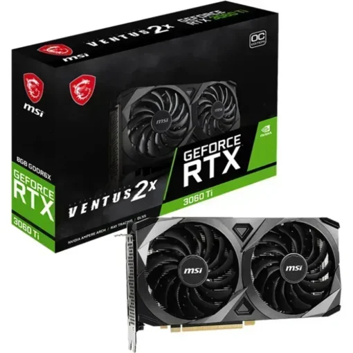Msi Tarjeta De Video (MPN GEFORCE RTX 3060 TI VENTUS 2X 8GD6X OC, Tarjetas gráficas para PC) img-1