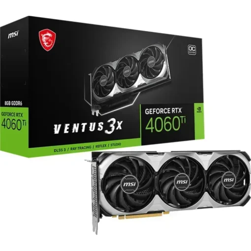 Msi Tarjeta Gráfica Geforce Rtx 4060 Ti 8 Gb Gddr6 Pcie GEFORCE RTX 4060 TI VENTUS 3X 8G OC img-1