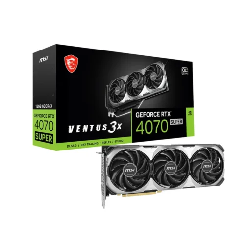 Msi Tarjeta Video Geforce Rtx 4070 Super Ventus 3X Oc, 12Gb, Gddr6X, Pci-E 4.0 GEFORCE RTX 4070 SUPER 12G VENTUS 3X OC