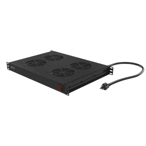 Nexxt Bandeja Deslizante Con 4 Ventiladores Solutions, Rackeable 1U, 110/220V NPF-121U4TB