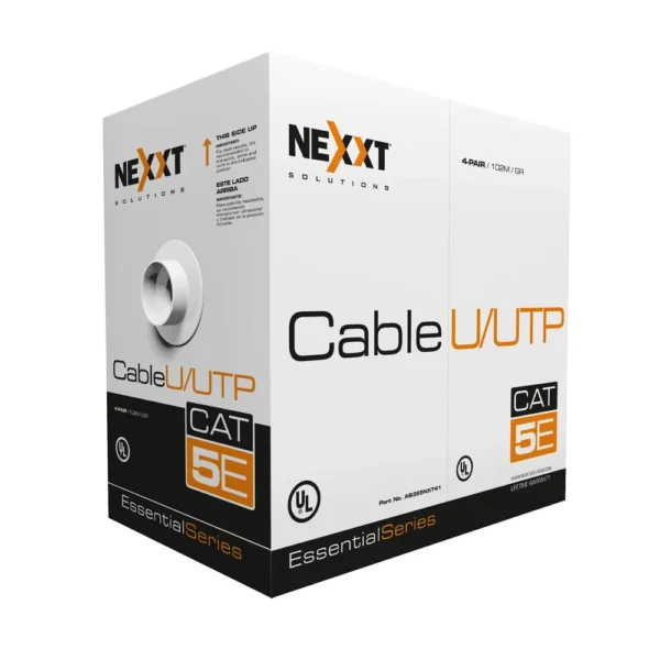 Nexxt Essential Bobina Cat5e UTP GRIS Cable 25AWG CMX 100m AB355NXT41