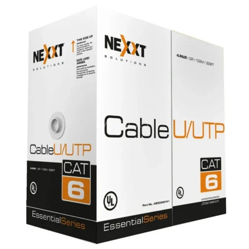 Nexxt Essential Bobina Cat6 UTP GRIS Cable 24AWG CMX 100m AB356NXT41