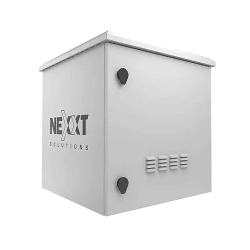 Nexxt Gabinete Exterior Montaje En Poste, 15U, Acero Spcc, Gris, Incluye Barra (MPN NPC-O15U66P, Racks) img-1
