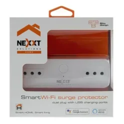 Nexxt Protector De Sobretension Inteligente Wi-Fi 220V -Chile, Dos Salidas Con (MPN NHP-D720, UPS (Sistema de Alimentación Ininterrumpida)) img-1