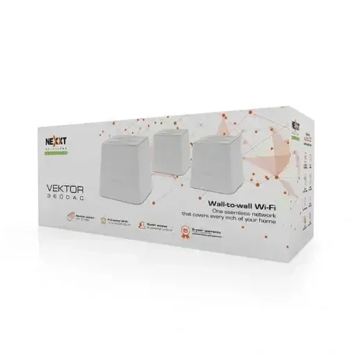 Nexxt Sistema Inalambrico Inalámbrico Mesh / 802.11Ac Desktop 3 Node 10/100 P/N (MPN NCM-3600-C, Routers) img-1