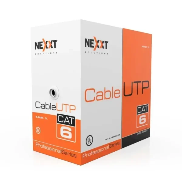Nexxt Solutions Infrastructure Bulk Cable Utp 100 M Rj-45 A Gris Cat6 4P Cm 100M AB356NXT21 img-1
