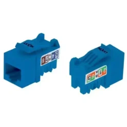 Keystone Jack Nexxt Cat6, RJ-45 Azul, Alta velocidad, Fácil instalación (MPN PCGKJC6TYRJBL, Adaptadores y Accesorios De Red) img-1