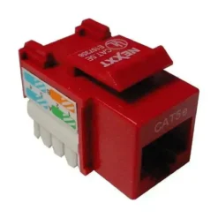Conector Modular Nexxt RJ-45 Cat5e, Rojo, Fácil Instalación, (MPN AW110NXT13, Adaptadores y Accesorios De Red) img-1