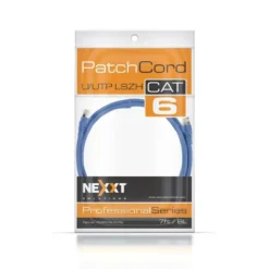 Cable Nexxt Cat6a, 2.3m, azul, UTP, contactos chapados en oro (MPN PCGPCC6ALZ07BL, Cables De Red) img-1