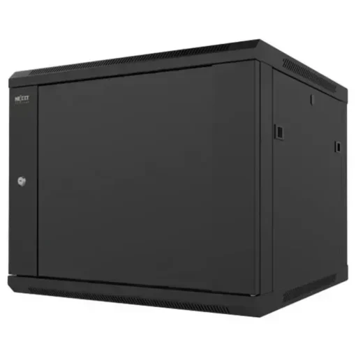 Rack Nexxt 9U para Pared, Carga Máx. 60kg, Espacio p/2 Ventiladores, Negro (MPN NPC-F9U66B, Racks) img-1