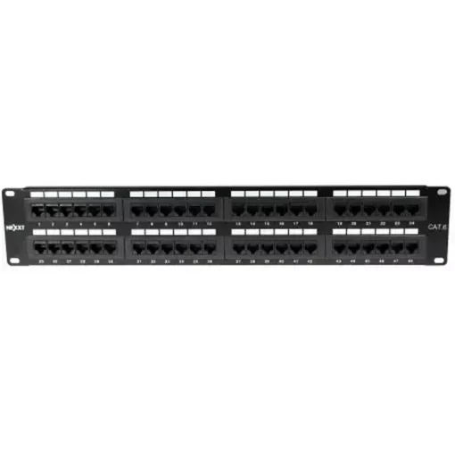 Patch Panel Nexxt Cat6, 19", 48 puertos, montable en rack EIA/TIA-568B (MPN AW191NXT11, Cableado estructural) img-1