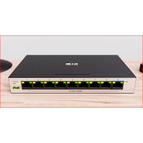 Nexxt Vertex V900P 9 Port PoE+ Switch Giga 60W (MPN NSW-V900P, Switches de red) img-1