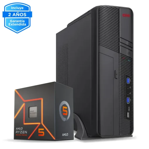 PC De Escritorio AMD Ryzen 5 7600, 16GB RAM DDR5, 1TB SSD NVMe CE-000974