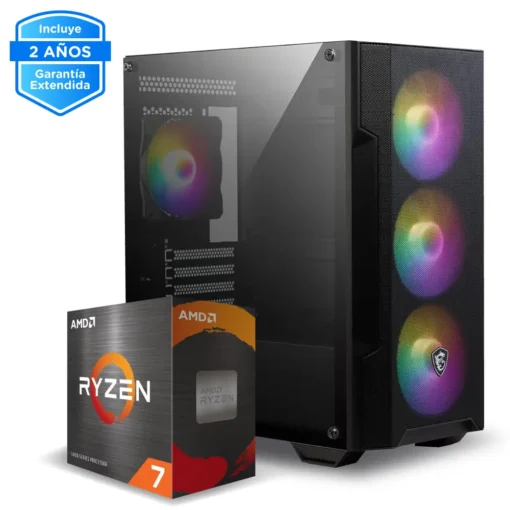 PC Gamer AMD Ryzen 7 5700, RTX 4060, 16GB RAM, 1TB SSD NVMe 4.0 CE-001867