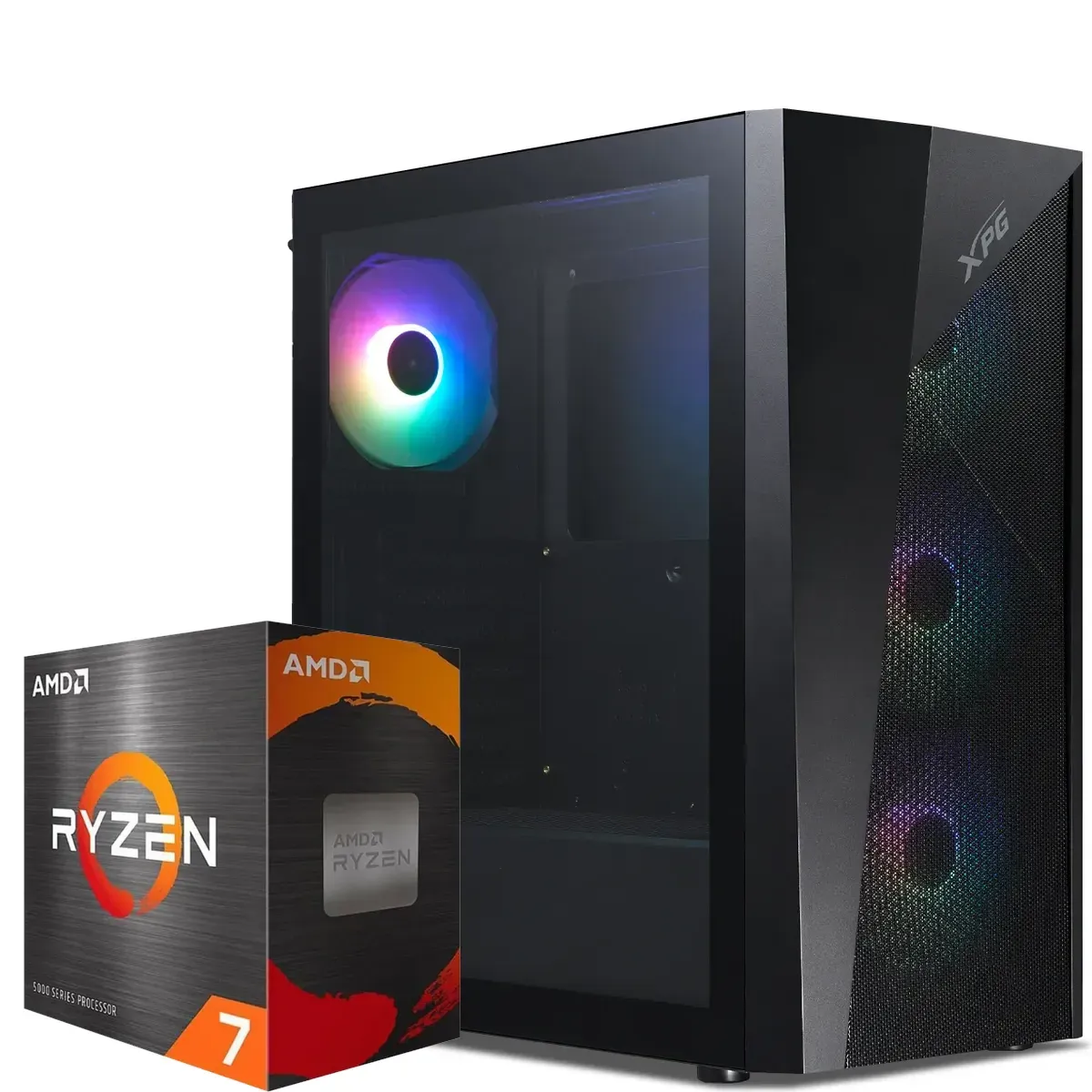 PC Gamer AMD Ryzen 7 5700, RX 9060 XT 8GB, 16GB RAM, 1TB NVMe, WiFi (MPN CE-008981, PC Gamer Personalizado) img-1