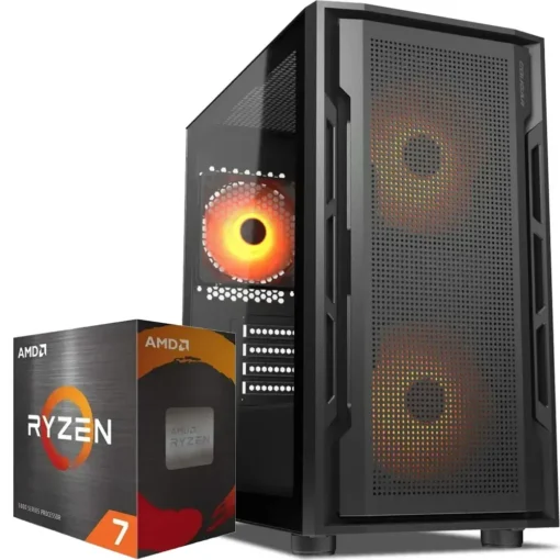 PC Gamer AMD Ryzen 7 5700X, RTX 4060, 32GB RAM, 500GB NVMe 4.0, WiFi 5 CE-002458