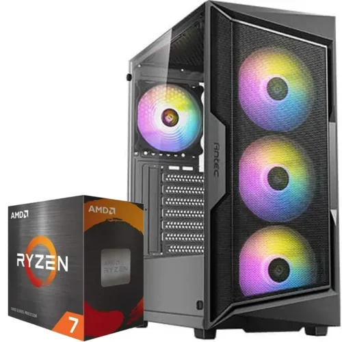 PC Gamer AMD Ryzen 7 5700X, RTX 5060 8GB, 32GB RAM, 1TB NVMe, WiFi