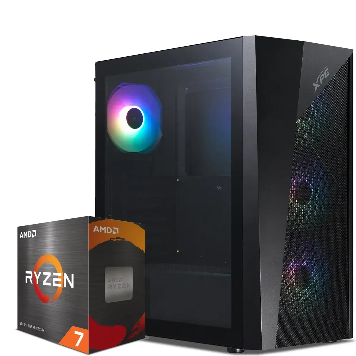 PC Gamer AMD Ryzen 7 5800XT, RX 9060 XT 8GB, 32GB RAM, 1TB NVMe, WiFi (MPN CE-008983, PC Gamer Personalizado) img-1