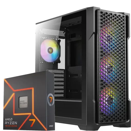 PC Gamer AMD Ryzen 7 7700X, RTX 4070, 32GB RAM, 1TB NVMe 4.0, WiFi 6 (MPN CE-001255, PC Gamer Personalizado) img-1