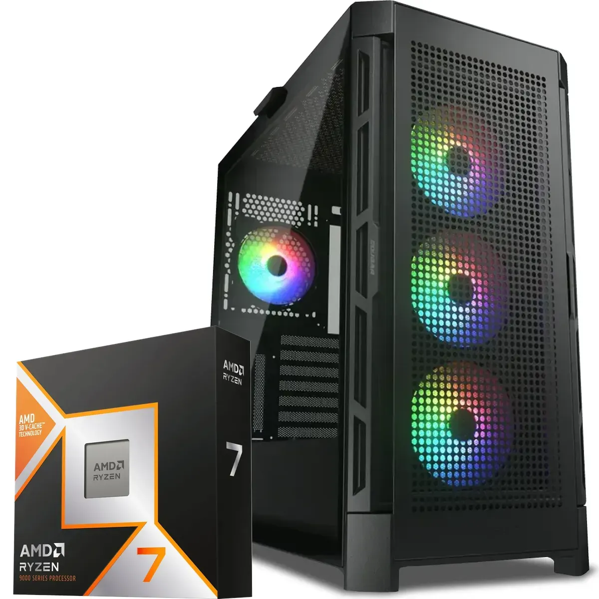 PC Gamer AMD Ryzen 7 9800X3D, RTX 5080 16GB, 32GB RAM, 1TB NVMe, WIFi7 (MPN CE-009037, PC Gamer Personalizado) img-1