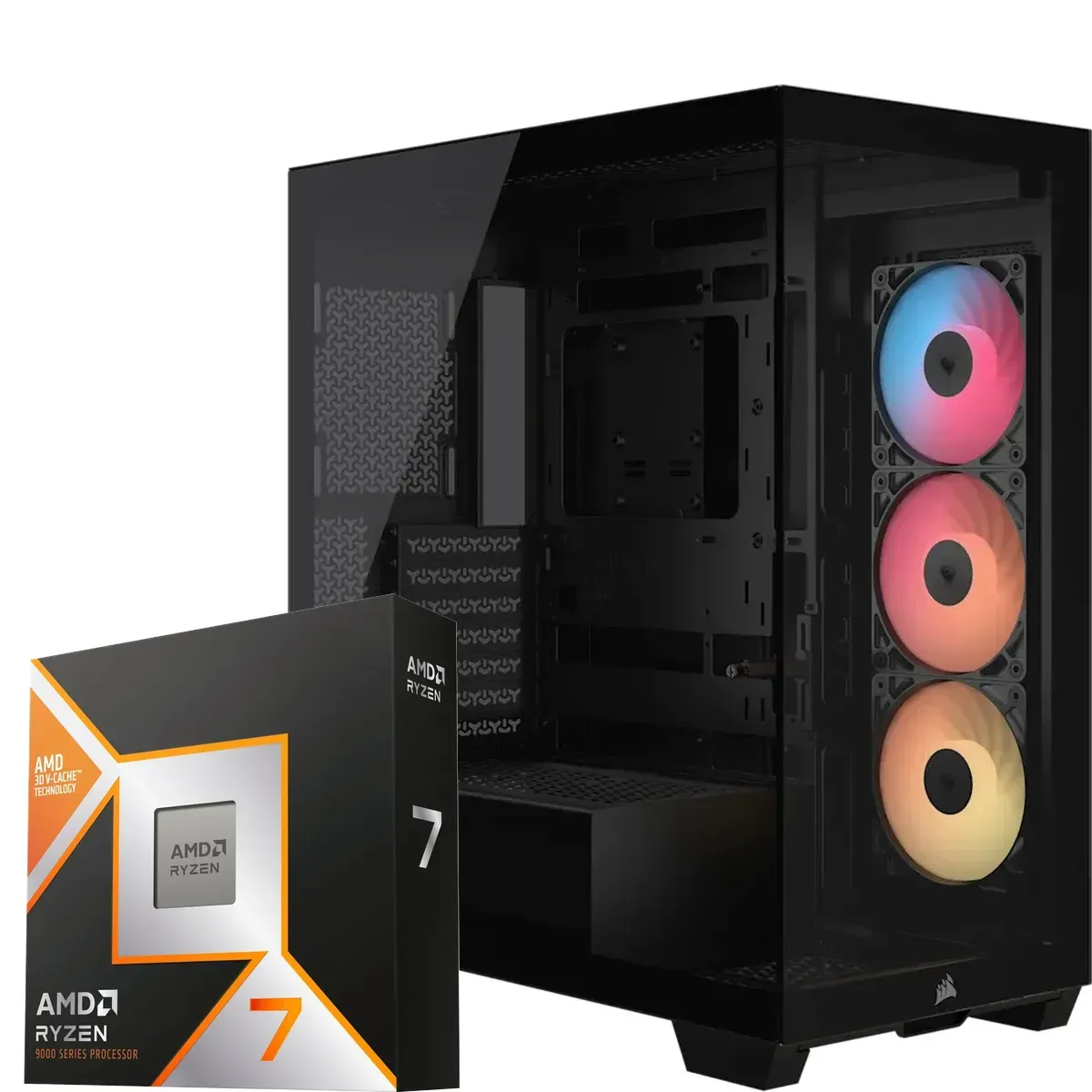 PC Gamer AMD Ryzen 7 9800X3D, RX 9070 XT, 32GB RAM, 500GB RAM, WiFi 7 (MPN CE-008720, PC Gamer Personalizado) img-1