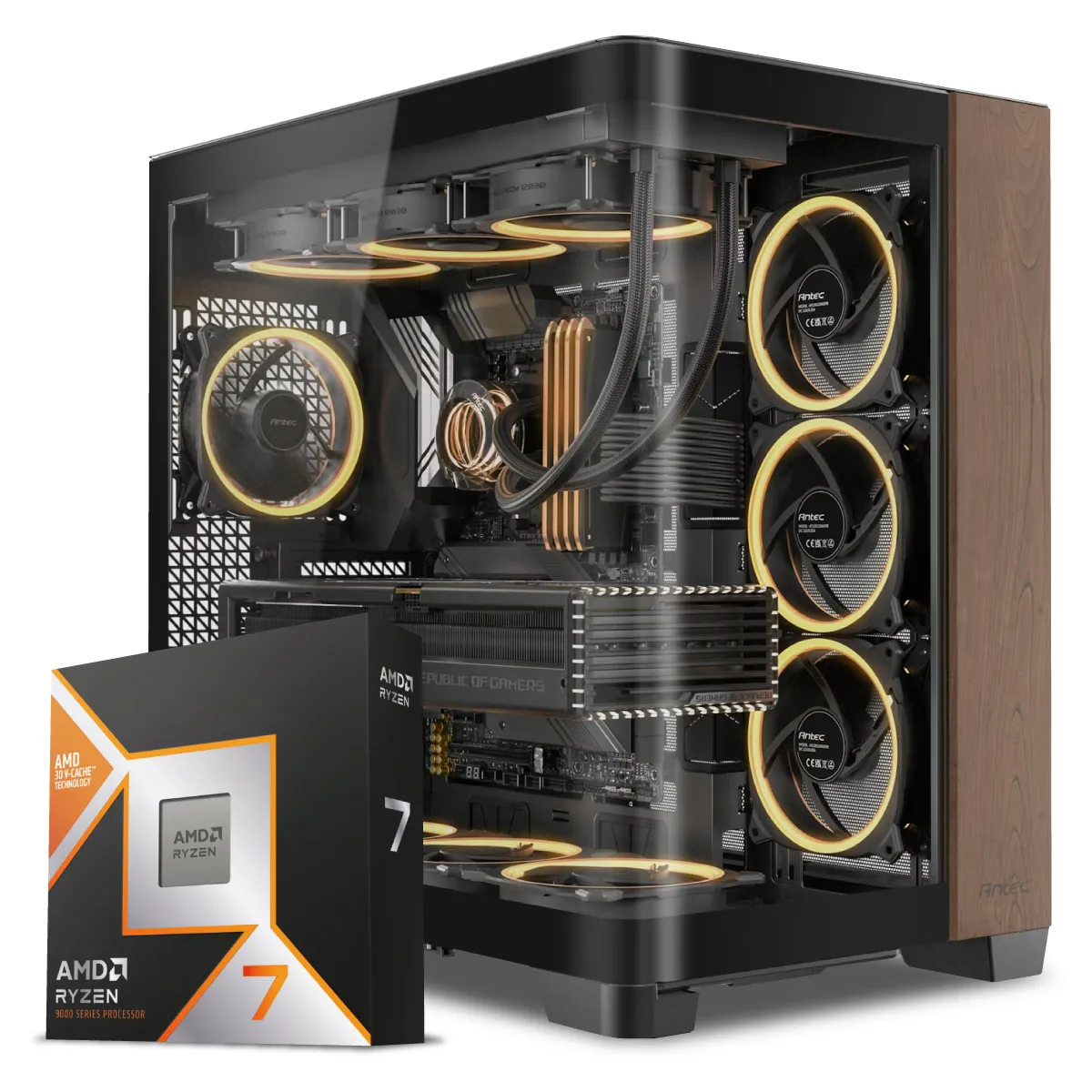 PC Gamer AMD Ryzen 7 9800X3D. RX 9070 XT 16GB, 64GB DDR5, 2TB NVMe 5.0, WiFi 7 (MPN CE-008739, PC Gamer Personalizado) img-1