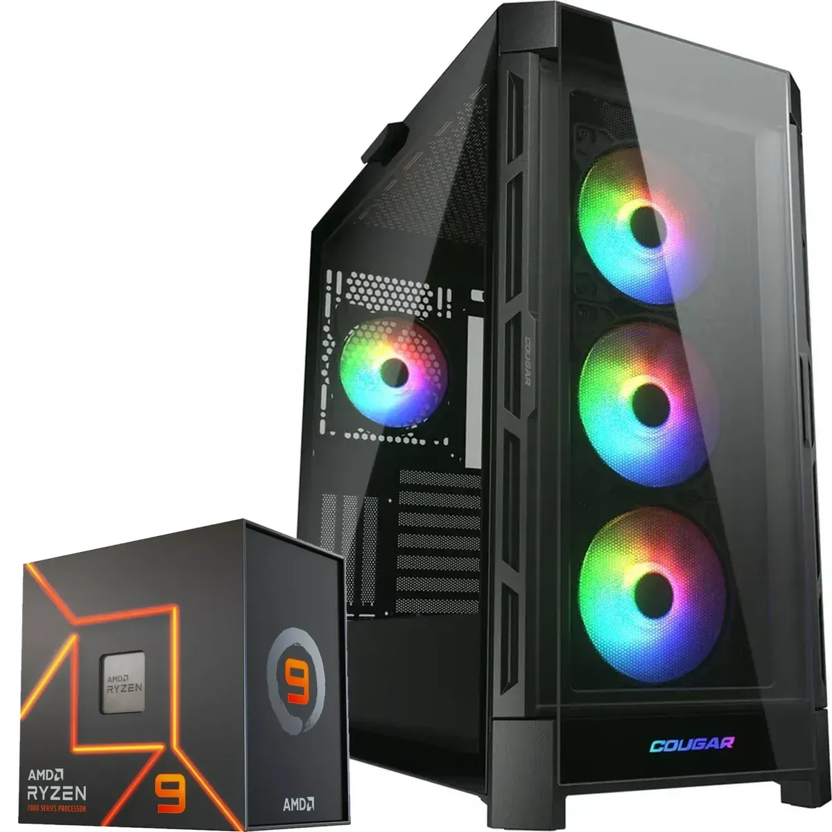 PC Gamer AMD Ryzen 9 7950X, RTX 5070 12GB, 32GB RAM, 3TB NVMe, WiFi 7 (MPN CE-008677, PC Gamer Personalizado) img-1