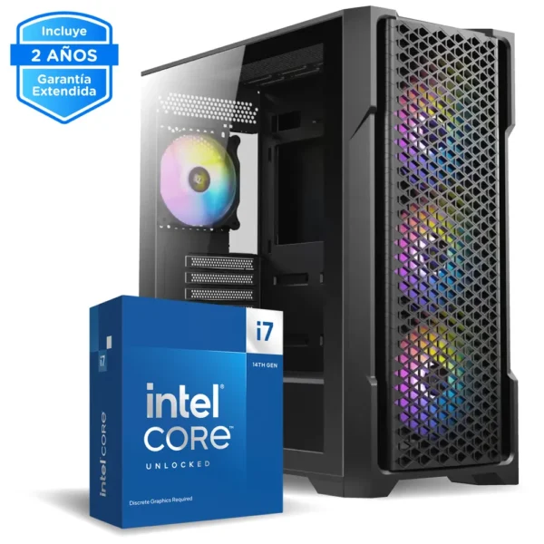 PC Gamer Intel Core i7-14700KF, RTX 4070, 32GB DDR5, 1TB NVMe Gen4, WiFi 6 CE-001441 img-1