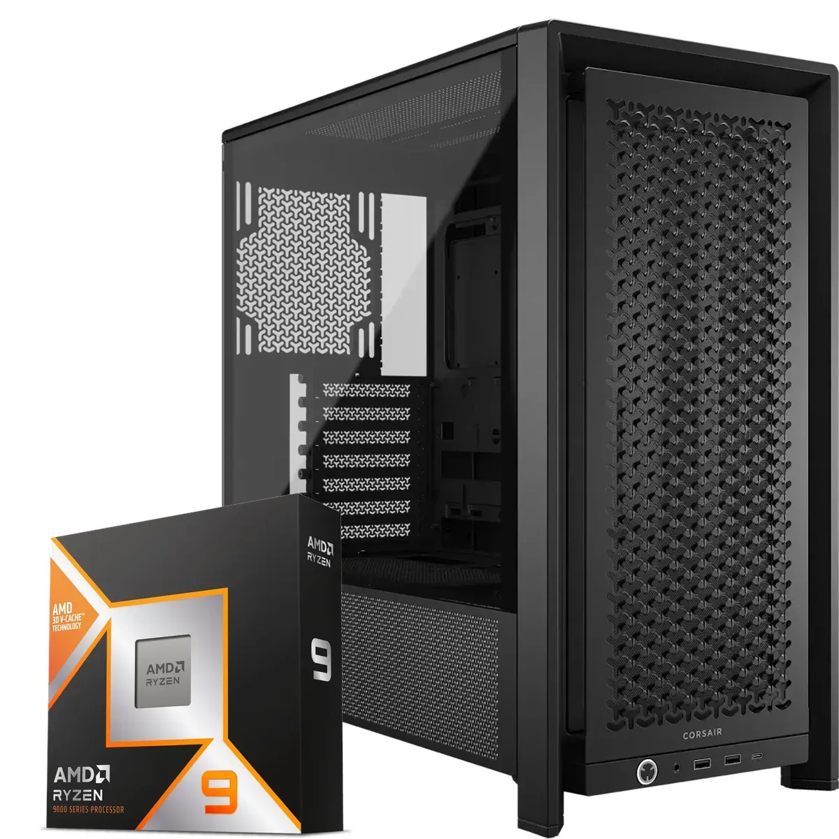 PC Gamer Ryzen 9 9900X3D, RX 9070 XT 16GB, 32GB RAM, 2TB SSD, WiFi 7 (MPN CE-009047, PC Gamer Personalizado) img-1
