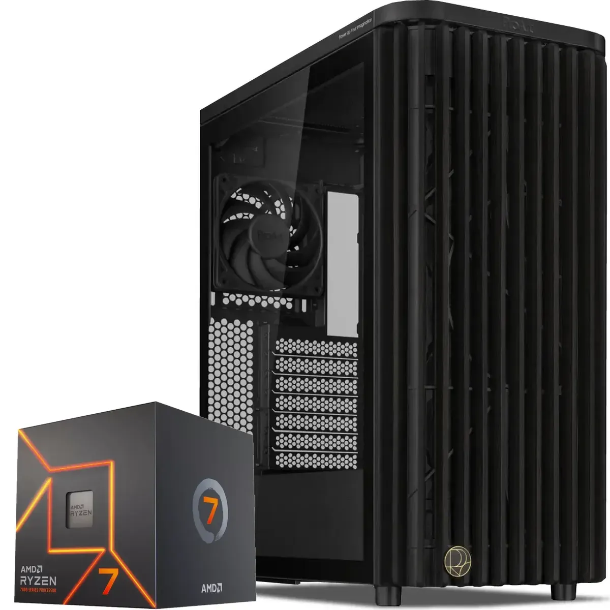 Workstation AMD Ryzen 7 7700, RTX 5070 12GB, 32GB RAM, 1TB NVMe, WiFi 6e (MPN CE-009230, Workstations Personalizadas) img-1