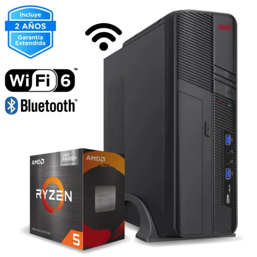 PC de Escritorio AMD Ryzen 5 5600GT, 16GB RAM, 250GB SSD NVMe, WiFi 6 + BT CE-002070