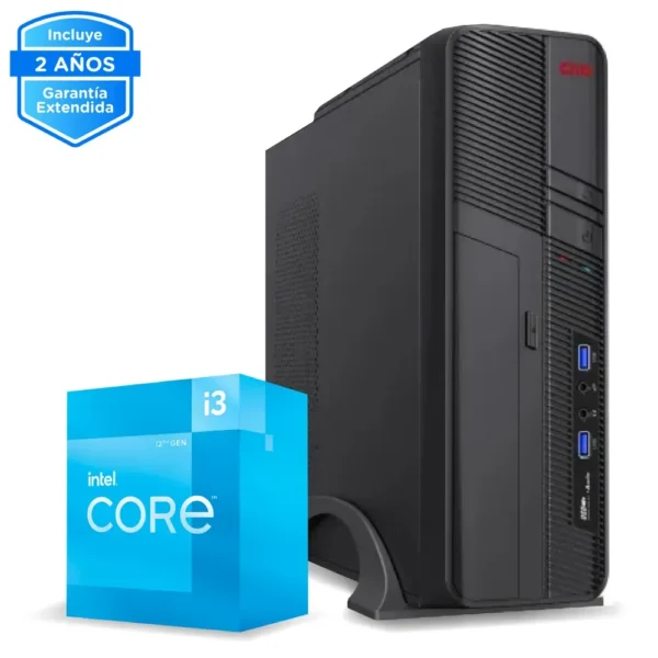 PC de Escritorio Intel Core i3-12100, 8GB RAM, 500GB SSD NVMe CE-001435