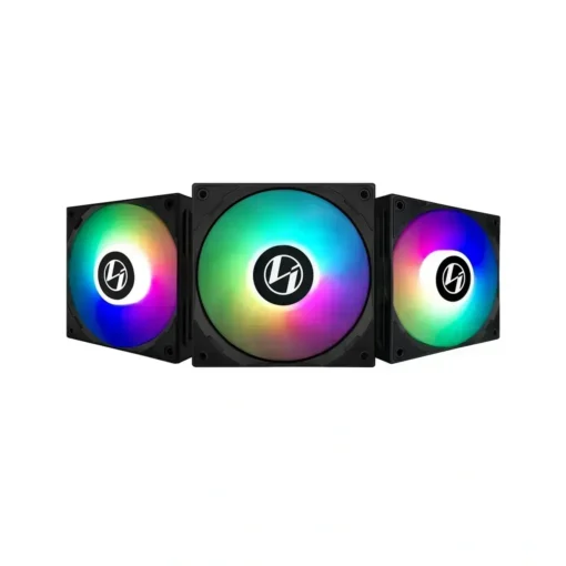 Pack 3 Ventiladores 120mm Lian-Li ST120 Negro ARGB, 69CFM, 2.6mmH2O (MPN G99.12ST3B.00, Refrigeración para PC) img-1